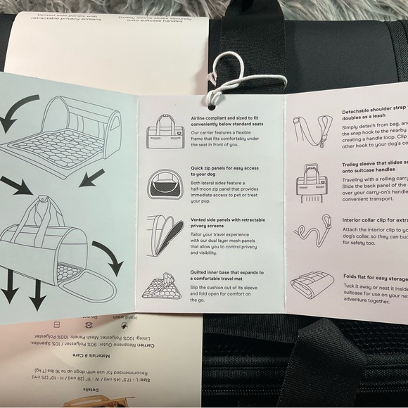 Wild One Pet Carrier with matching Treat Bag NWT (BLK) - Picture 4 of 13